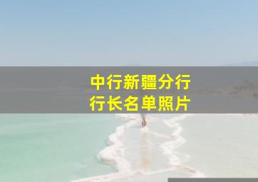 中行新疆分行行长名单照片