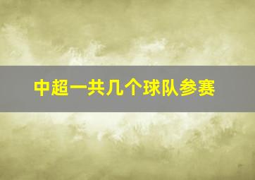 中超一共几个球队参赛