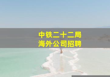 中铁二十二局海外公司招聘