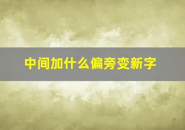 中间加什么偏旁变新字