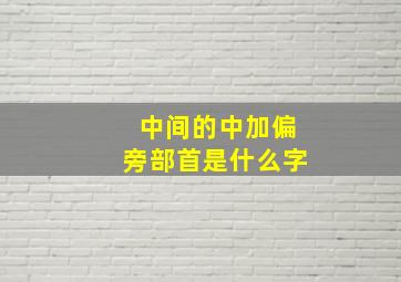 中间的中加偏旁部首是什么字