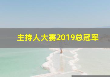 主持人大赛2019总冠军