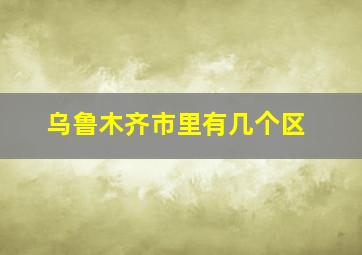 乌鲁木齐市里有几个区