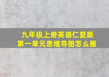 九年级上册英语仁爱版第一单元思维导图怎么画