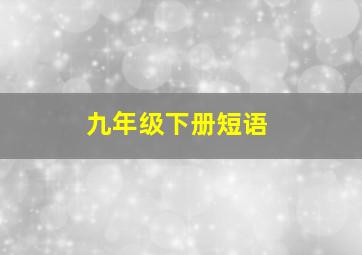 九年级下册短语