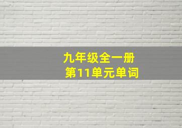 九年级全一册第11单元单词