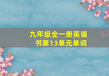 九年级全一册英语书第13单元单词