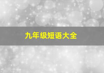 九年级短语大全