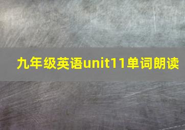 九年级英语unit11单词朗读