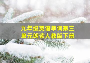 九年级英语单词第三单元朗读人教版下册