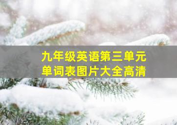 九年级英语第三单元单词表图片大全高清