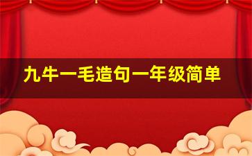 九牛一毛造句一年级简单