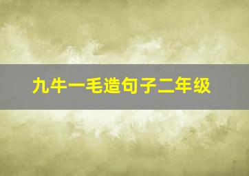 九牛一毛造句子二年级