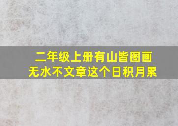 二年级上册有山皆图画无水不文章这个日积月累