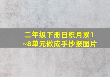 二年级下册日积月累1~8单元做成手抄报图片