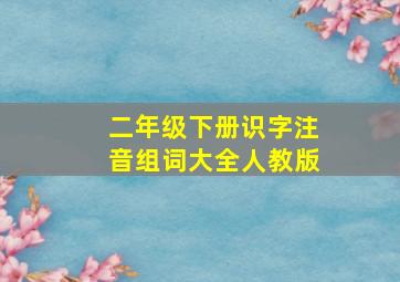 二年级下册识字注音组词大全人教版