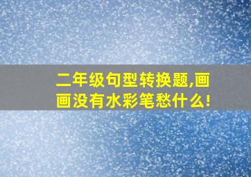 二年级句型转换题,画画没有水彩笔愁什么!