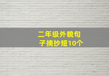 二年级外貌句子摘抄短10个