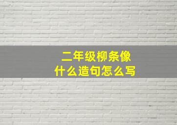 二年级柳条像什么造句怎么写