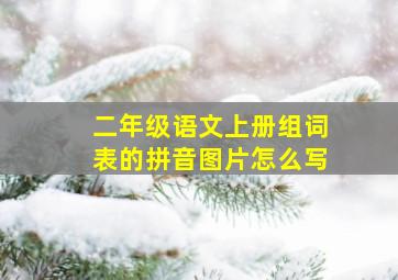 二年级语文上册组词表的拼音图片怎么写