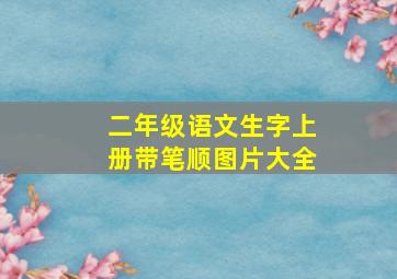 二年级语文生字上册带笔顺图片大全