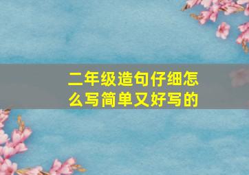 二年级造句仔细怎么写简单又好写的