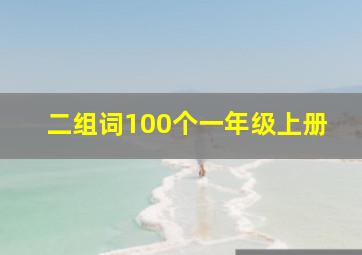 二组词100个一年级上册