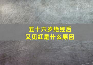 五十六岁绝经后又见红是什么原因