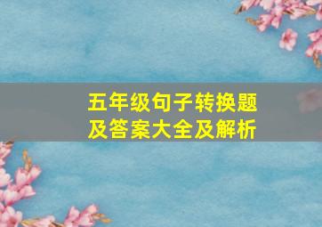 五年级句子转换题及答案大全及解析