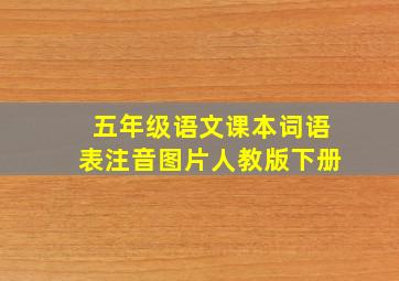 五年级语文课本词语表注音图片人教版下册