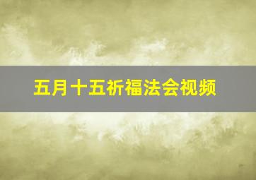 五月十五祈福法会视频