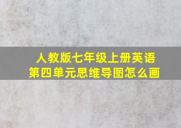 人教版七年级上册英语第四单元思维导图怎么画