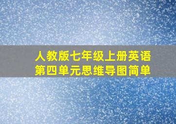 人教版七年级上册英语第四单元思维导图简单