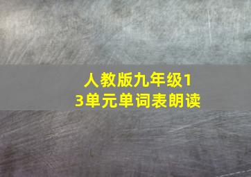 人教版九年级13单元单词表朗读