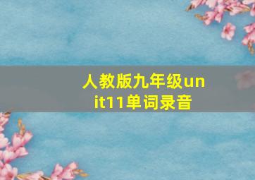 人教版九年级unit11单词录音