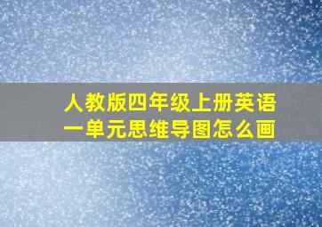 人教版四年级上册英语一单元思维导图怎么画