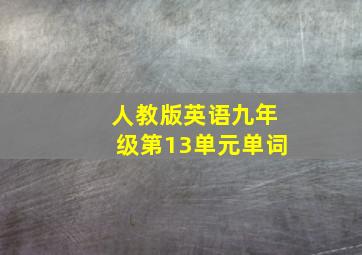 人教版英语九年级第13单元单词