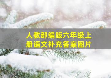 人教部编版六年级上册语文补充答案图片