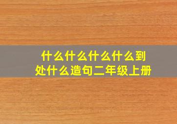 什么什么什么什么到处什么造句二年级上册