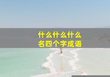 什么什么什么名四个字成语