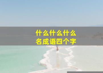 什么什么什么名成语四个字