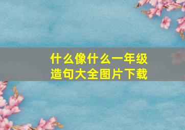 什么像什么一年级造句大全图片下载