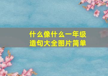 什么像什么一年级造句大全图片简单