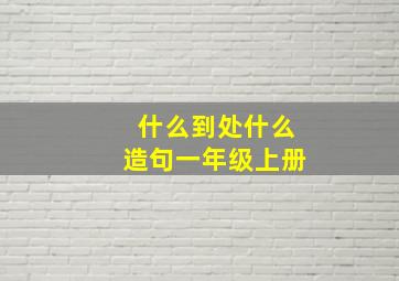 什么到处什么造句一年级上册