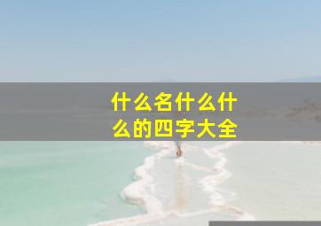 什么名什么什么的四字大全