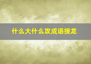 什么大什么攻成语接龙