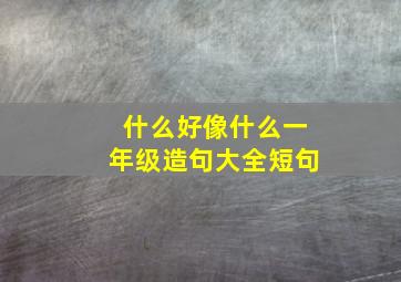 什么好像什么一年级造句大全短句