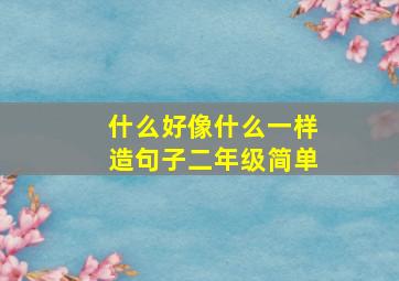 什么好像什么一样造句子二年级简单