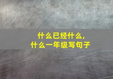 什么已经什么,什么一年级写句子