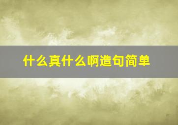 什么真什么啊造句简单